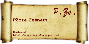Pöcze Zsanett névjegykártya