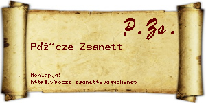 Pöcze Zsanett névjegykártya